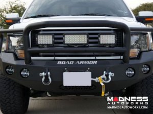 Ford F-150 Stealth Front Winch Bumper Lonestar Guard - Smittybilt XRC - Raw Steel WARN M12000